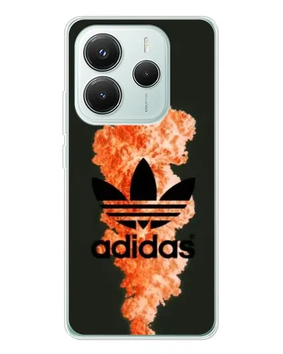 Чехол для Xiaomi Redmi Note 14 5G с картинкой «Оранжевый дым Adidas»