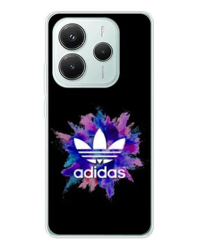Чехол для Xiaomi Redmi Note 14 5G с картинкой «Взрыв красок Adidas»