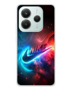 Чехол для Xiaomi Redmi Note 14 5G с картинкой «Огненный логотип Nike»