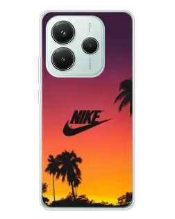 Чехол для Xiaomi Redmi Note 14 5G с картинкой «Nike на закате солнца»