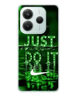Чехол для Xiaomi Redmi Note 14 5G с картинкой «Зеленый неоновый Nike»