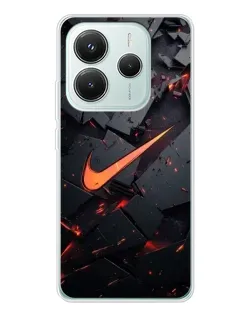 Чехол для Xiaomi Redmi Note 14 5G с картинкой «Nike — эффект разломов»
