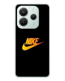 Чехол для Xiaomi Redmi Note 14 5G с картинкой «Золотой логотип Nike»