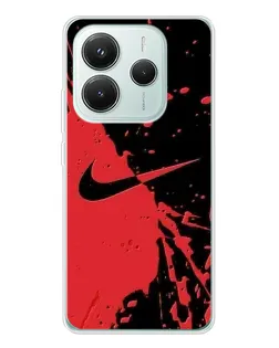 Чохол для Xiaomi Redmi Note 14 5G з картинкою «Червоні бризки Nike» Чохол для Xiaomi Redmi Note 14 5G з картинкою «Червоні бризки Nike»