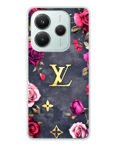 Чехол для Xiaomi Redmi Note 14 5G с картинкой «Цветочный Louis Vuitton»