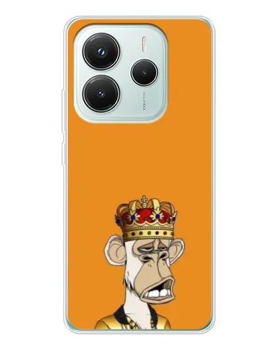 Чехол для Xiaomi Redmi Note 14 5G с картинкой «Золотая обезьяна Bored Ape»