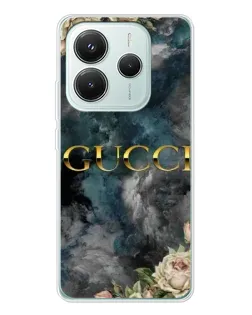 Чехол для Xiaomi Redmi Note 14 5G с картинкой «Абстрактные цветы Gucci» Чехол для Xiaomi Redmi Note 14 5G с картинкой «Абстрактные цветы Gucci»