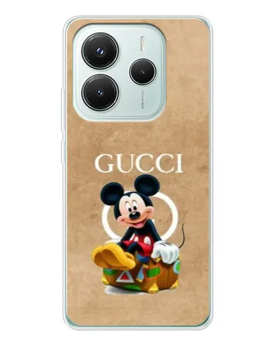 Чехол для Xiaomi Redmi Note 14 5G с картинкой «Микки Маус Gucci — крафт» Чехол для Xiaomi Redmi Note 14 5G с картинкой «Микки Маус Gucci — крафт»