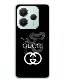 Чехол для Xiaomi Redmi Note 14 5G с картинкой «Gucci — серебряная змея» Чехол для Xiaomi Redmi Note 14 5G с картинкой «Gucci — серебряная змея»