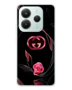 Чехол для Xiaomi Redmi Note 14 5G с картинкой «Gucci — неоновая роза» Чехол для Xiaomi Redmi Note 14 5G с картинкой «Gucci — неоновая роза»