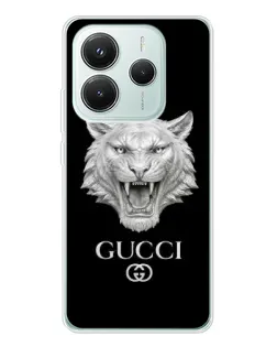 Чехол для Xiaomi Redmi Note 14 5G с картинкой «Gucci — серебряный лев» Чехол для Xiaomi Redmi Note 14 5G с картинкой «Gucci — серебряный лев»