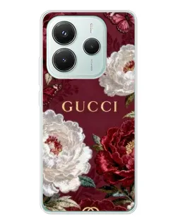 Чехол для Xiaomi Redmi Note 14 5G с картинкой «Gucci — бордовые розы» Чехол для Xiaomi Redmi Note 14 5G с картинкой «Gucci — бордовые розы»