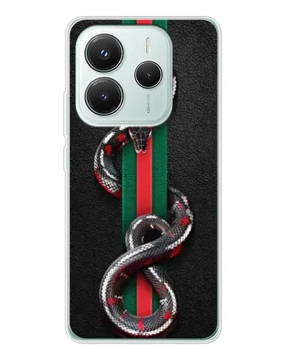 Чехол для Xiaomi Redmi Note 14 5G с картинкой «Gucci — змея на полосе» Чехол для Xiaomi Redmi Note 14 5G с картинкой «Gucci — змея на полосе»