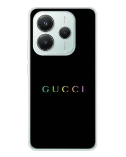 Чехол для Xiaomi Redmi Note 14 5G с картинкой «Gucci — неоновый минимализм» Чехол для Xiaomi Redmi Note 14 5G с картинкой «Gucci — неоновый минимализм»