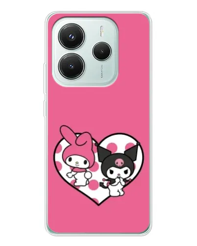 Чехол для Xiaomi Redmi Note 14 5G с картинкой «Kuromi и My Melody»