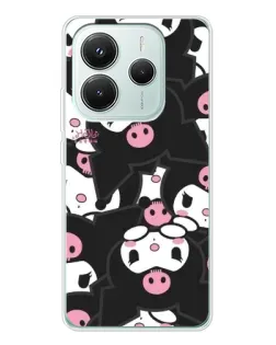 Чехол для Xiaomi Redmi Note 14 5G с картинкой «Паттерн голов Куроми»