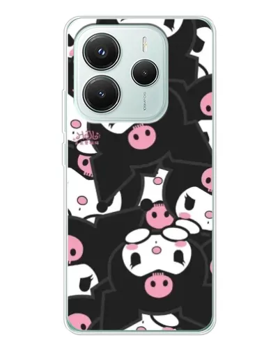 Чехол для Xiaomi Redmi Note 14 5G с картинкой «Паттерн голов Куроми»