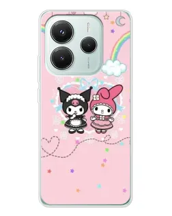Чехол для Xiaomi Redmi Note 14 5G с картинкой «My Melody и Kuromi»