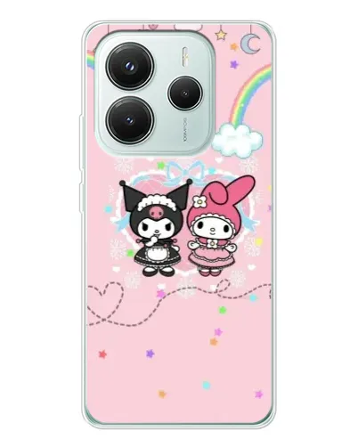 Чехол для Xiaomi Redmi Note 14 5G с картинкой «My Melody и Kuromi»
