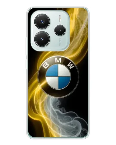 Чохол для Xiaomi Redmi Note 14 5G з картинкою «Золотистий дим BMW»