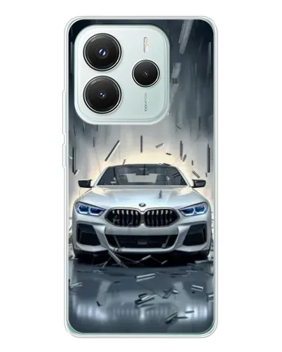 Чохол для Xiaomi Redmi Note 14 5G з картинкою «BMW у світлі фар»