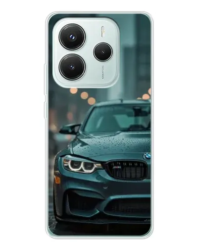 Чохол для Xiaomi Redmi Note 14 5G з картинкою «BMW у вогнях міста»