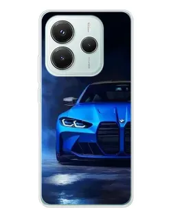 Чохол для Xiaomi Redmi Note 14 5G з картинкою «Блакитна BMW M4» Чохол для Xiaomi Redmi Note 14 5G з картинкою «Блакитна BMW M4»
