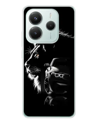 Чохол для Xiaomi Redmi Note 14 5G з картинкою «BMW та лев»