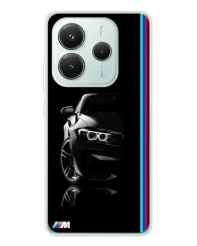 Чохол для Xiaomi Redmi Note 14 5G з картинкою «Силует BMW в темряві»