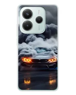 Чохол для Xiaomi Redmi Note 14 5G з картинкою «BMW у диму» Чохол для Xiaomi Redmi Note 14 5G з картинкою «BMW у диму»