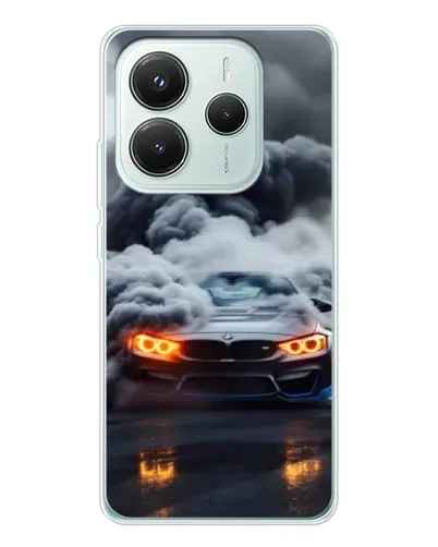 Чохол для Xiaomi Redmi Note 14 5G з картинкою «BMW у диму»