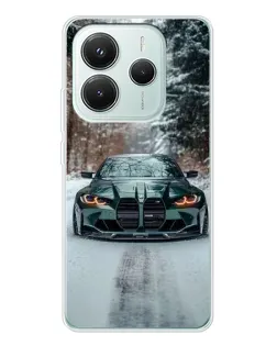 Чохол для Xiaomi Redmi Note 14 5G з картинкою «BMW у зимовому лісі» Чохол для Xiaomi Redmi Note 14 5G з картинкою «BMW у зимовому лісі»