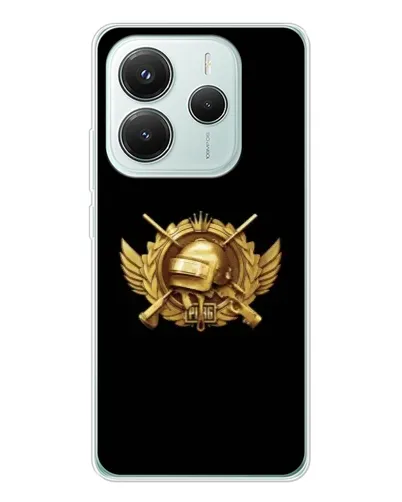 Чехол для Xiaomi Redmi Note 14 5G с картинкой «PUBG — оранжевый градиент»