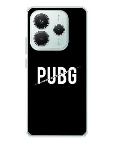 Чехол для Xiaomi Redmi Note 14 5G с картинкой «PUBG — белый логотип»