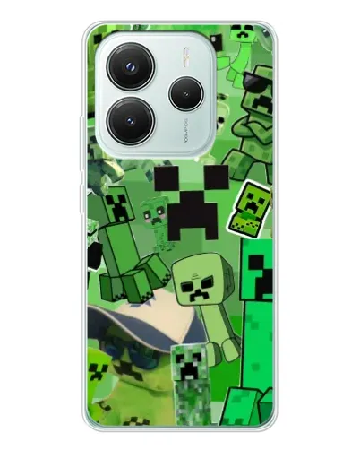Чехол для Xiaomi Redmi Note 14 5G с картинкой «Криперы Minecraft» Чехол для Xiaomi Redmi Note 14 5G с картинкой «Криперы Minecraft»