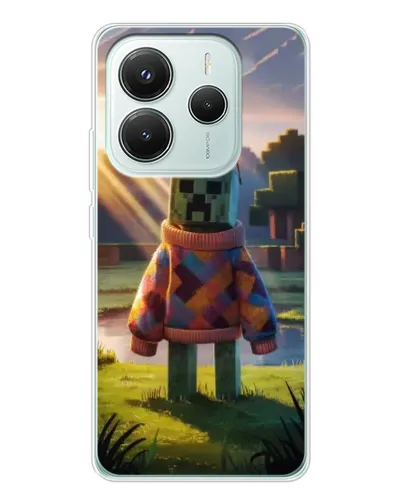 Чехол для Xiaomi Redmi Note 14 5G с картинкой «Крипер в свитере» Чехол для Xiaomi Redmi Note 14 5G с картинкой «Крипер в свитере»