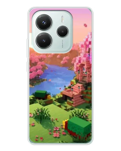 Чехол для Xiaomi Redmi Note 14 5G с картинкой «Розовое дерево Minecraft» Чехол для Xiaomi Redmi Note 14 5G с картинкой «Розовое дерево Minecraft»