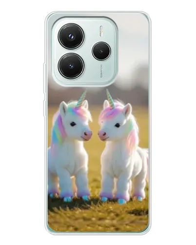 Чехол для Xiaomi Redmi Note 14 5G с картинкой «Пара единорогов» Чехол для Xiaomi Redmi Note 14 5G с картинкой «Пара единорогов»