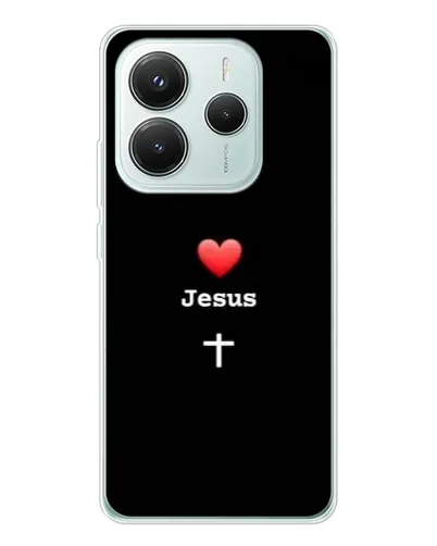 Чохол для Xiaomi Redmi Note 14 5G з картинкою «Серце - Jesus»