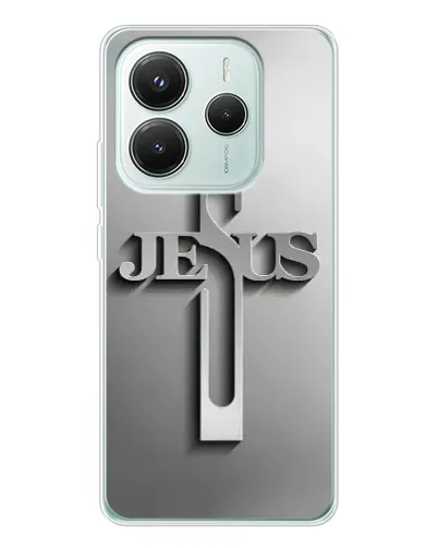 Чехол для Xiaomi Redmi Note 14 5G с картинкой «Металлический крест Jesus» Чехол для Xiaomi Redmi Note 14 5G с картинкой «Металлический крест Jesus»
