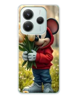 Чехол для Xiaomi Redmi Note 14 5G с картинкой «Микки с тюльпанами» Чехол для Xiaomi Redmi Note 14 5G с картинкой «Микки с тюльпанами»
