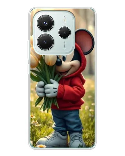 Чехол для Xiaomi Redmi Note 14 5G с картинкой «Микки с тюльпанами» Чехол для Xiaomi Redmi Note 14 5G с картинкой «Микки с тюльпанами»