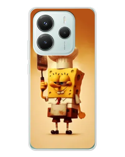 Чехол для Xiaomi Redmi Note 14 5G с картинкой «Губка Боб повар»