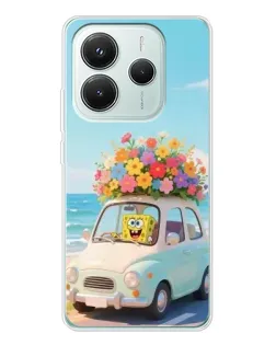 Чехол для Xiaomi Redmi Note 14 5G с картинкой «Автомобильное путешествие»