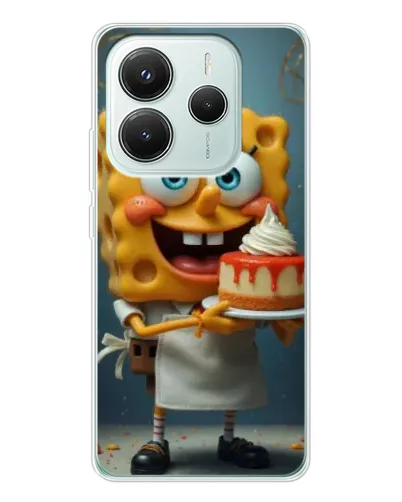Чехол для Xiaomi Redmi Note 14 5G с картинкой «Повар Спанч Боб»