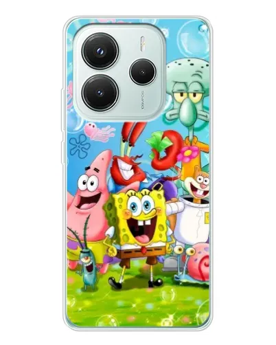 Чехол для Xiaomi Redmi Note 14 5G с картинкой «Губка Боб и друзья» Чехол для Xiaomi Redmi Note 14 5G с картинкой «Губка Боб и друзья»