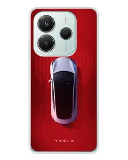 Чохол для Xiaomi Redmi Note 14 5G з картинкою «Tesla Top View»