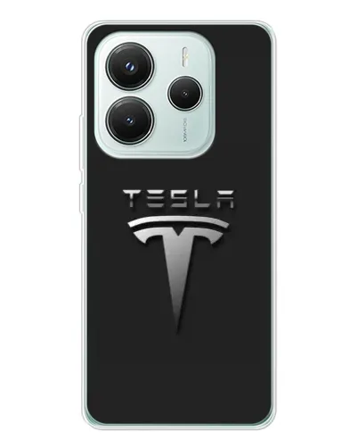 Чохол для Xiaomi Redmi Note 14 5G з картинкою «Сталевий логотип Tesla» Чохол для Xiaomi Redmi Note 14 5G з картинкою «Сталевий логотип Tesla»