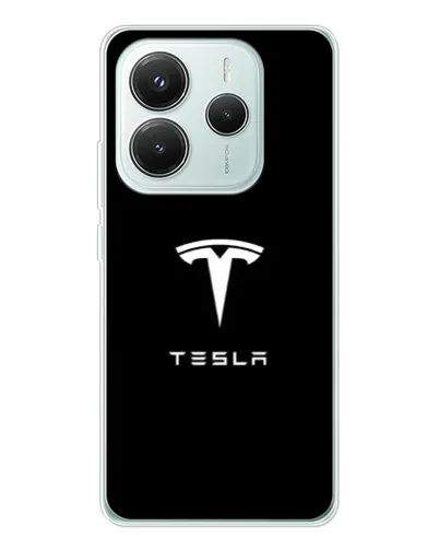 Чохол для Xiaomi Redmi Note 14 5G з картинкою «Tesla White Logo» Чохол для Xiaomi Redmi Note 14 5G з картинкою «Tesla White Logo»