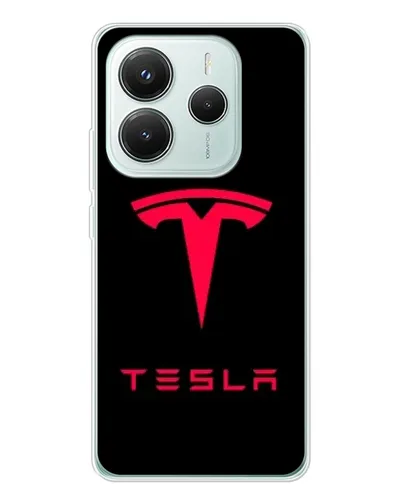 Чохол для Xiaomi Redmi Note 14 5G з картинкою «Tesla Red Logo» Чохол для Xiaomi Redmi Note 14 5G з картинкою «Tesla Red Logo»